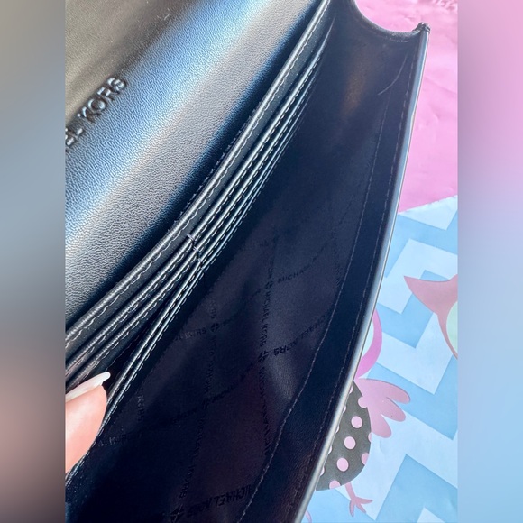 Michael Kors Carson Leopard Calf Hair Crossbody Clutch – Wallet on Chain NWT - Picture 9 of 16